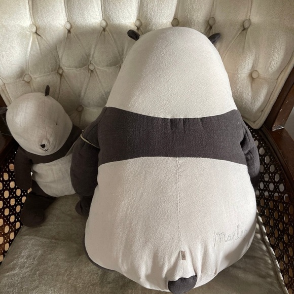 Retired NWT Maileg Panda Linen Plushes Large and Medium - Picture 3 of 4